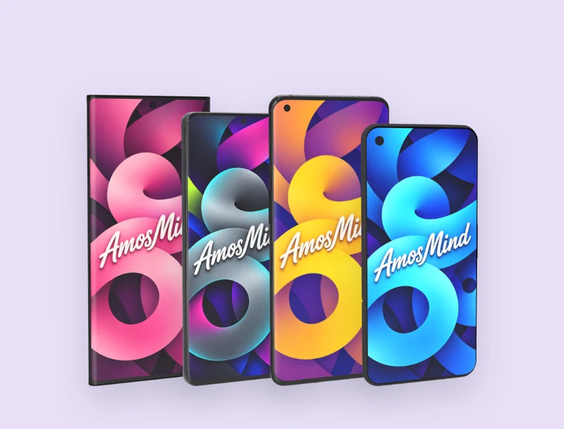 Android phone mockup: 2020 and 2021
