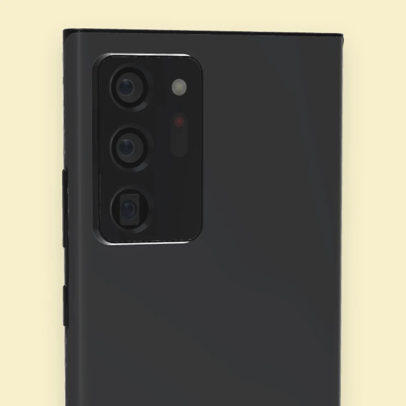Android phone mockup: Corner camera block