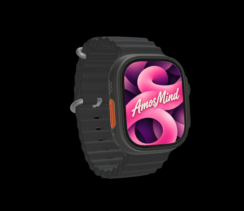 Apple Watch Ultra 3 mockup with screen artwork