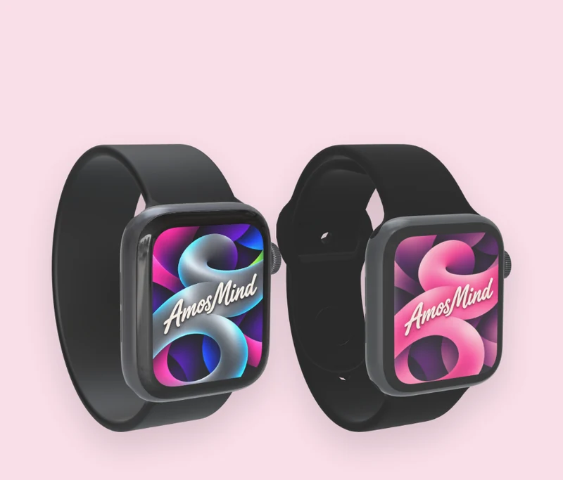 Apple Watch mockup: Series 4 and Series 6