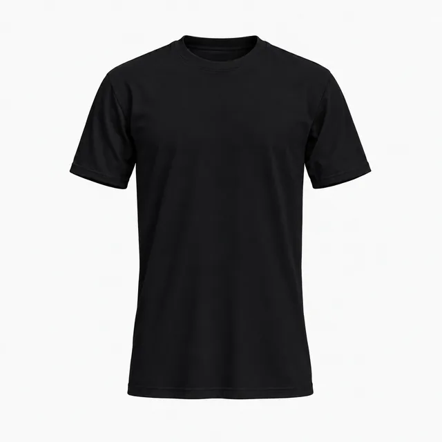 Plain classic crew-neck T-shirt in Next Level 3600 Black