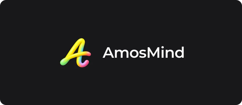 Logo with name — AmosMind brand asset