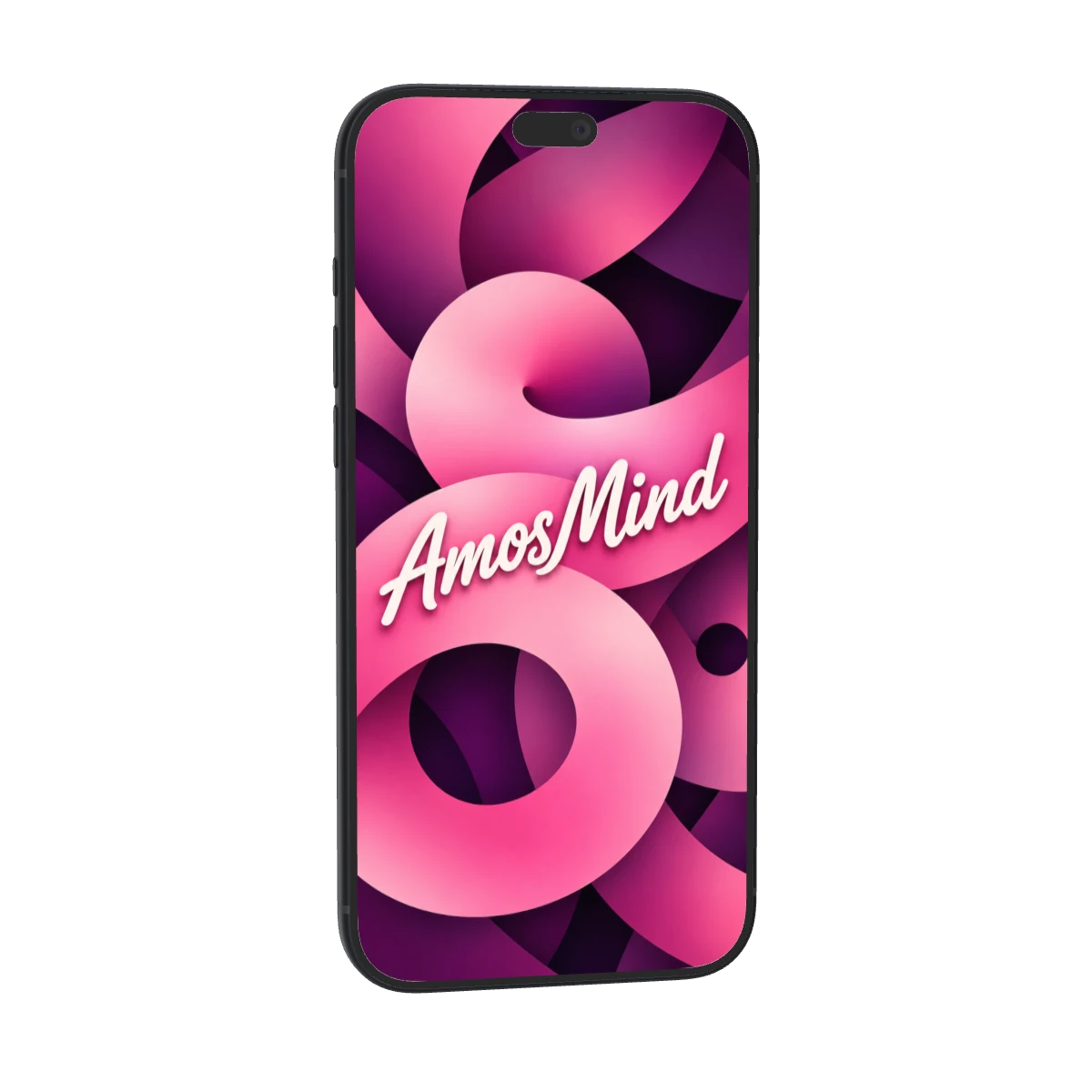 iPhone 18 Pro Max mockup with pink screen artwork