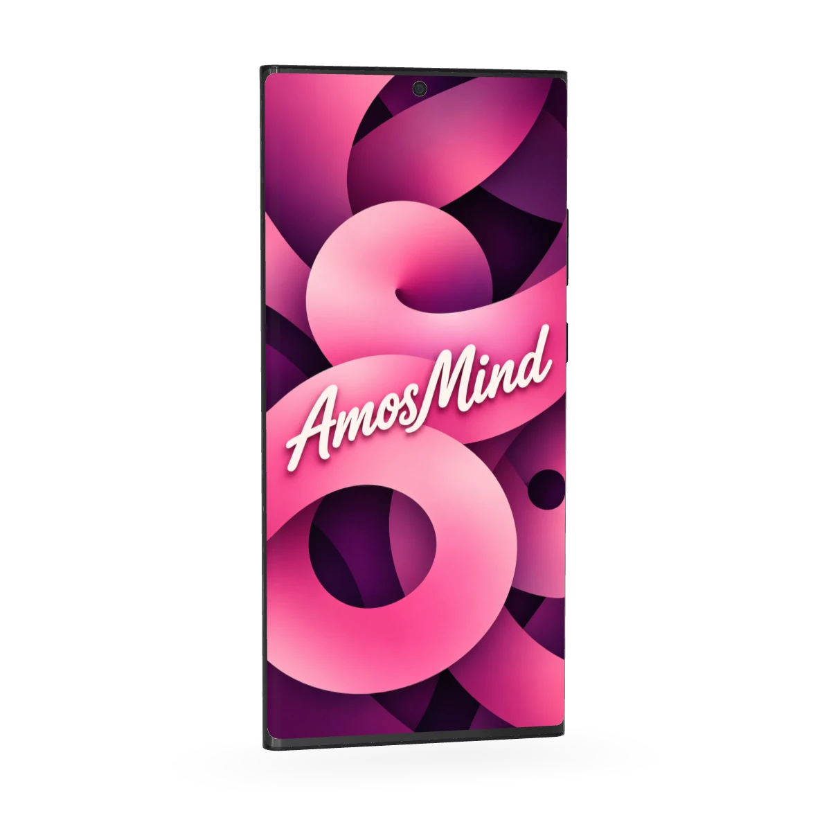 Samsung Galaxy Note20 Ultra mockup with pink screen artwork