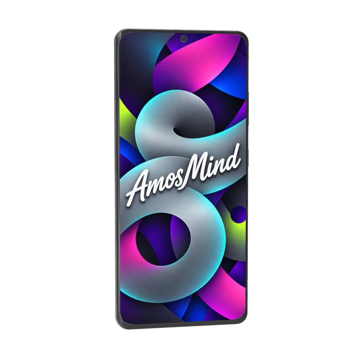 Samsung Galaxy S21 mockup with graphite screen artwork