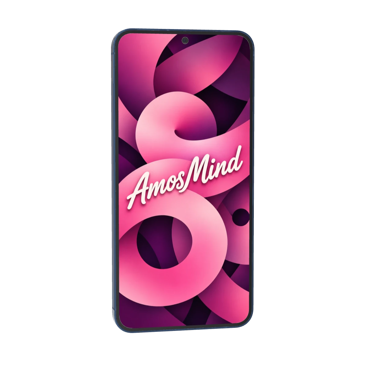 Samsung Galaxy S25+ mockup with pink screen artwork