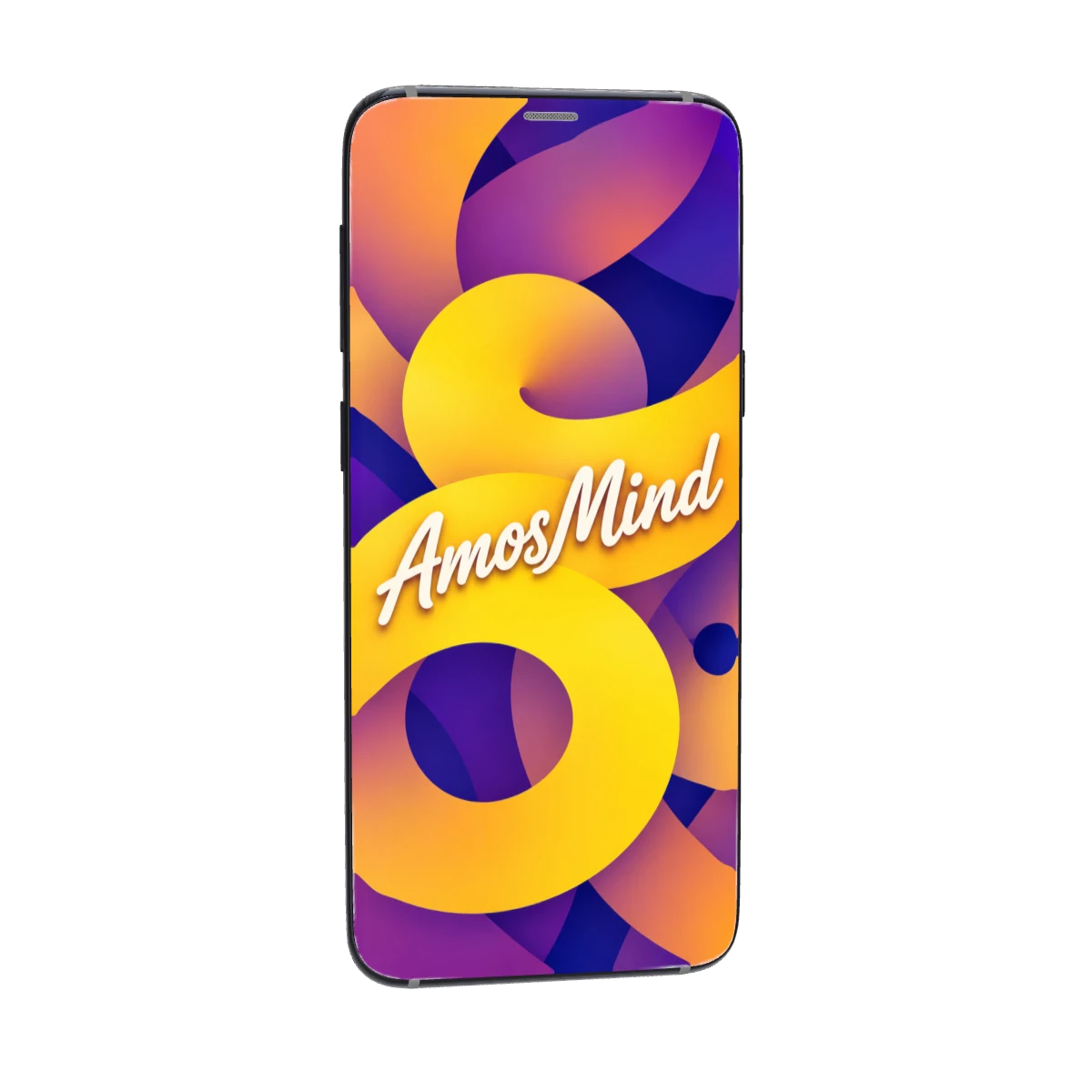 Samsung Galaxy S9 mockup with gold screen artwork