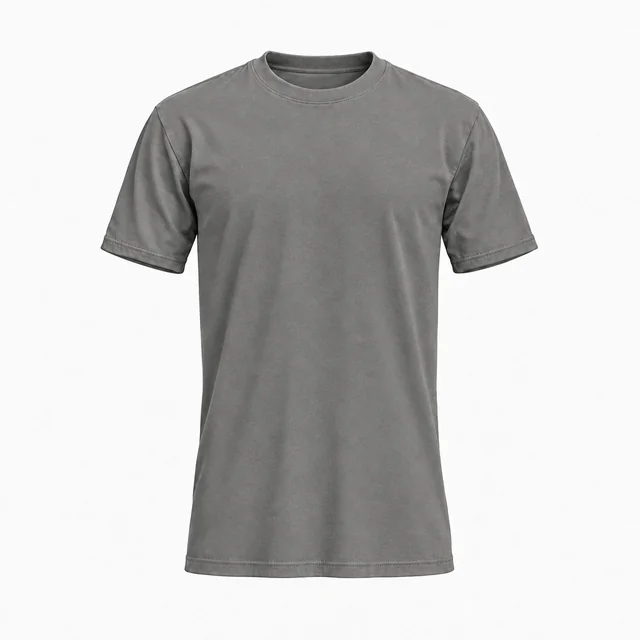 Plain classic crew-neck T-shirt in Comfort Colors 1717 Grey