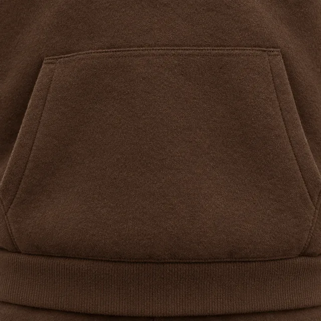 Close-up of a fleece knit hoodie pocket