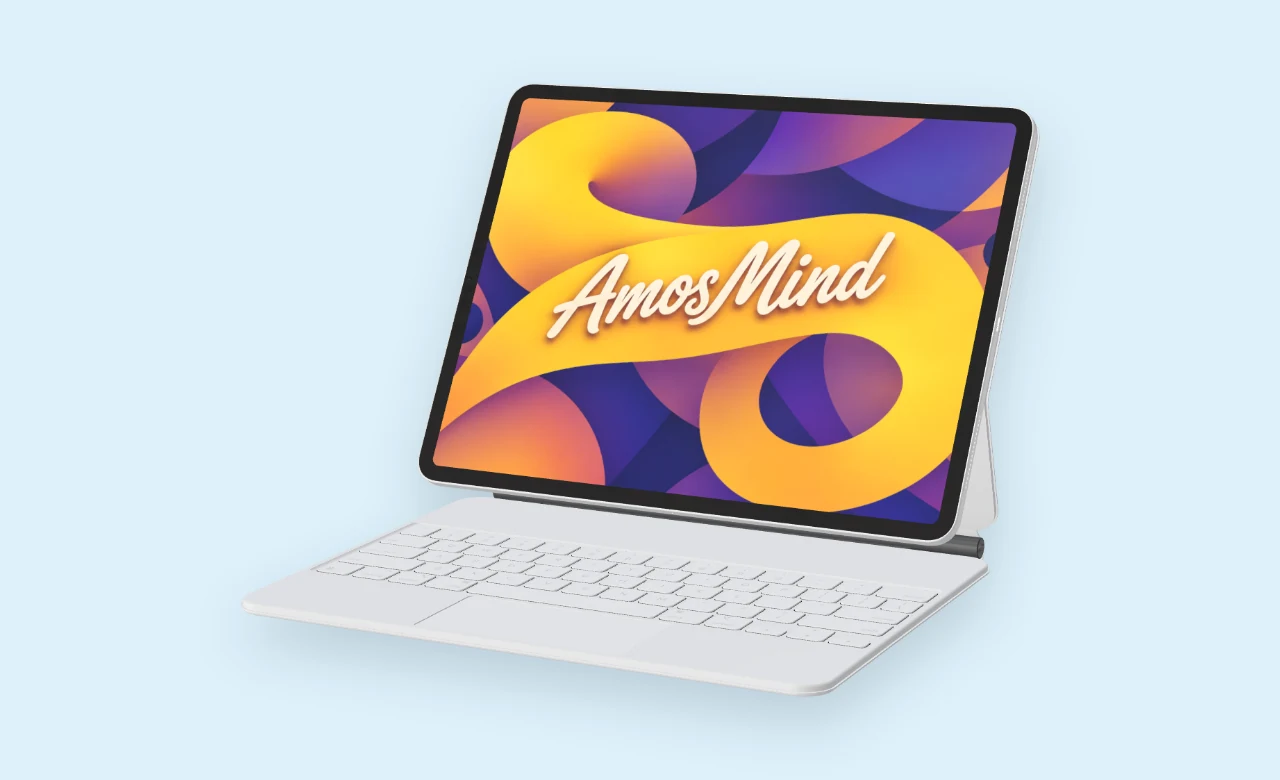 iPad mockup: iPad Pro with Magic Keyboard