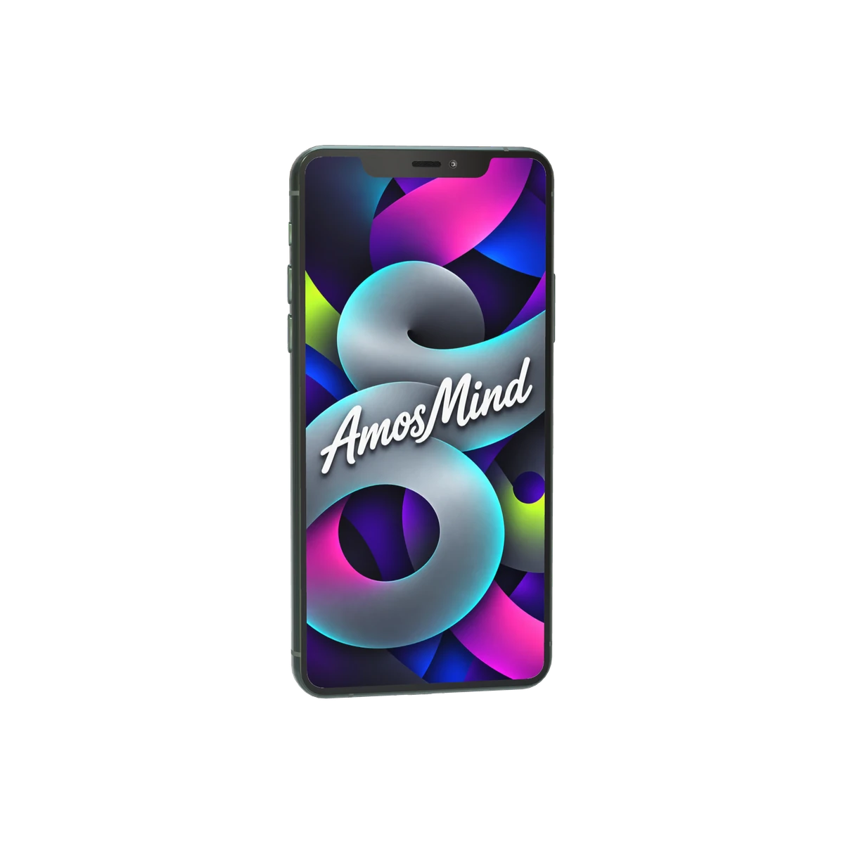 iPhone 11 Pro mockup with graphite screen artwork