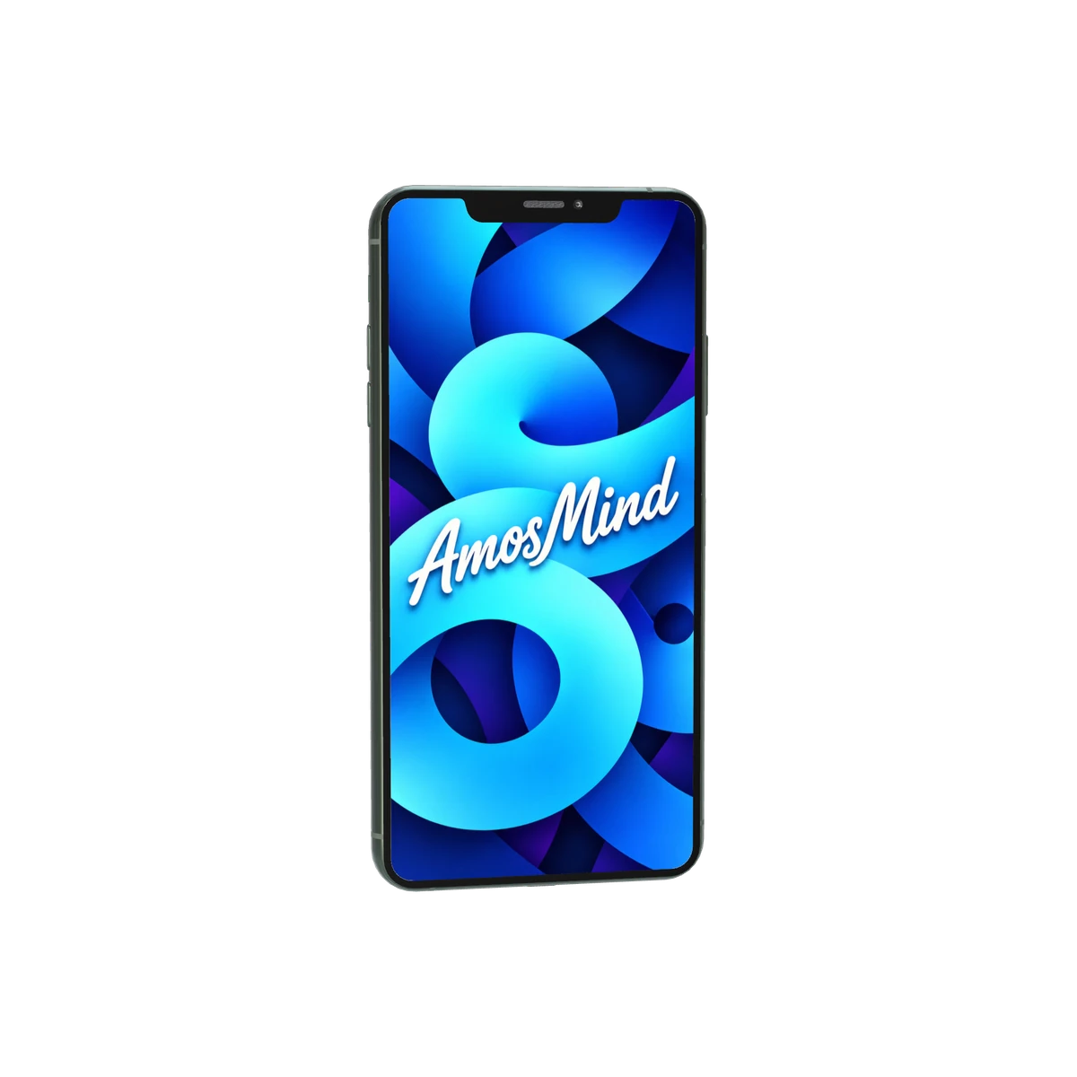 iPhone 11 Pro Max mockup with sky screen artwork