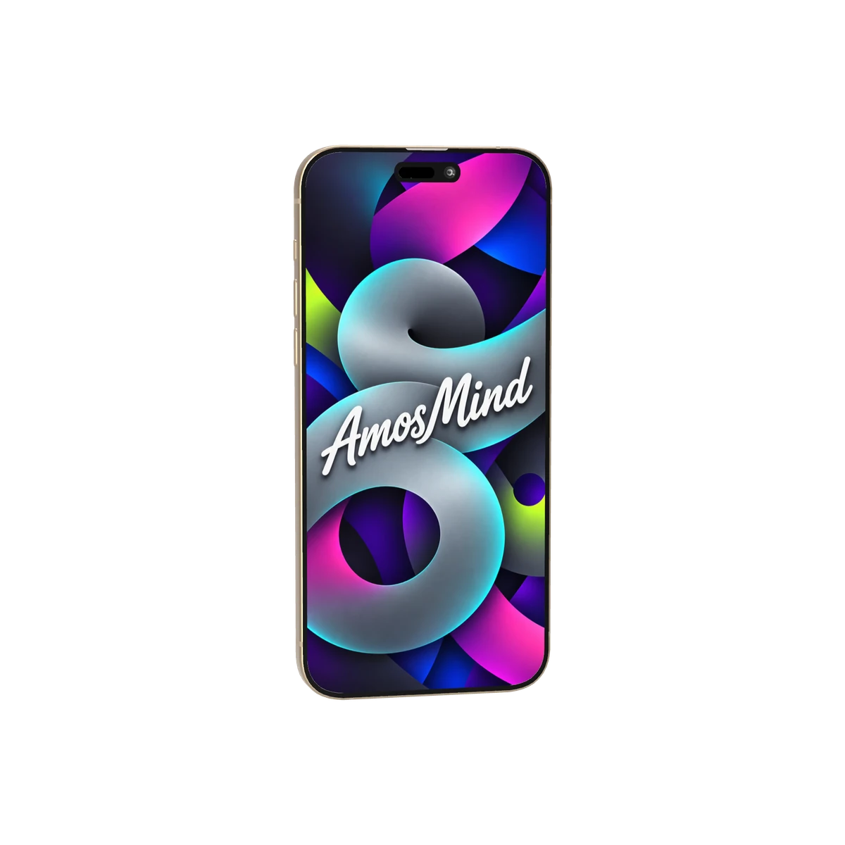 iPhone 16 Pro mockup with graphite screen artwork