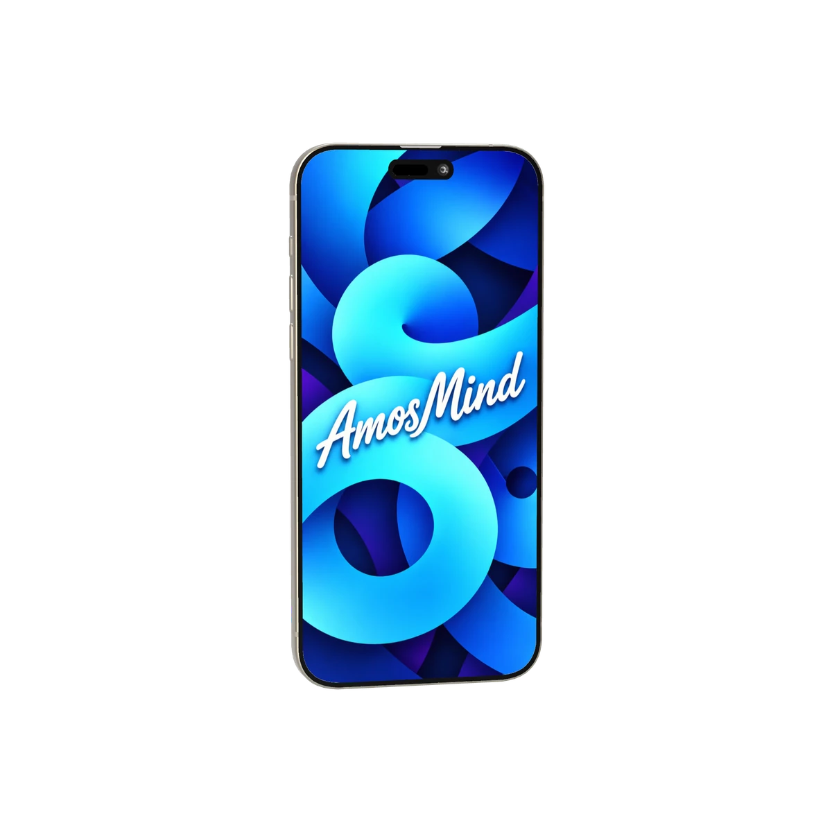 iPhone 16 Pro Max mockup with sky screen artwork