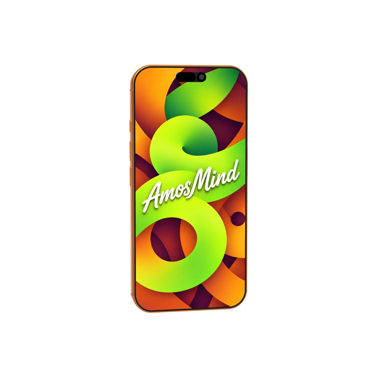 iPhone 17 Pro mockup with lime screen artwork