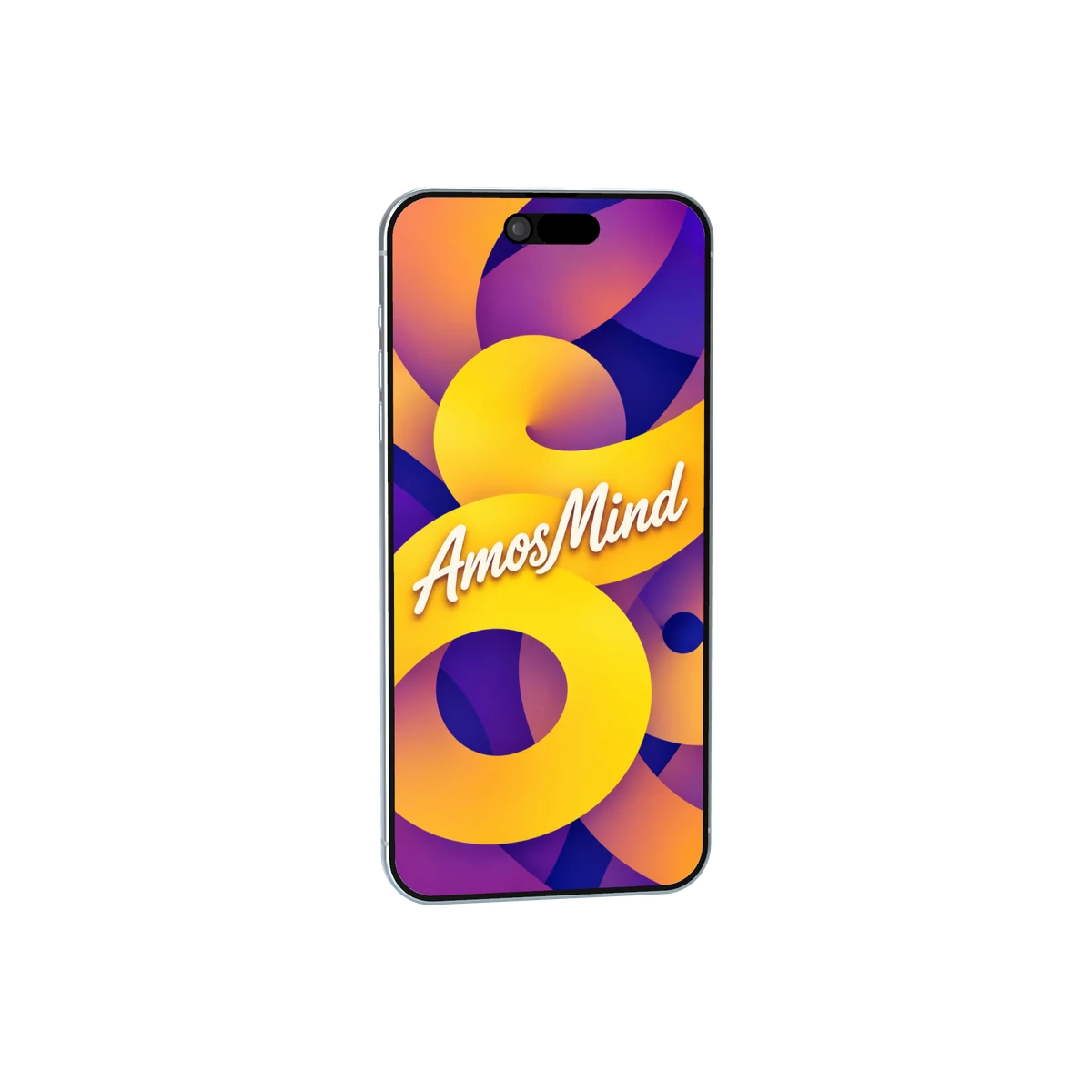 iPhone Air mockup with gold screen artwork