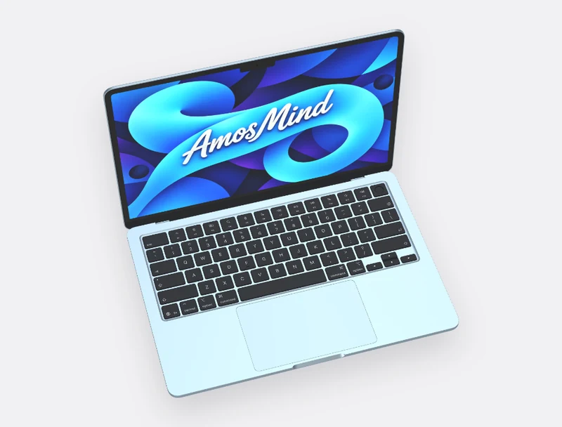 Laptop mockup: From above
