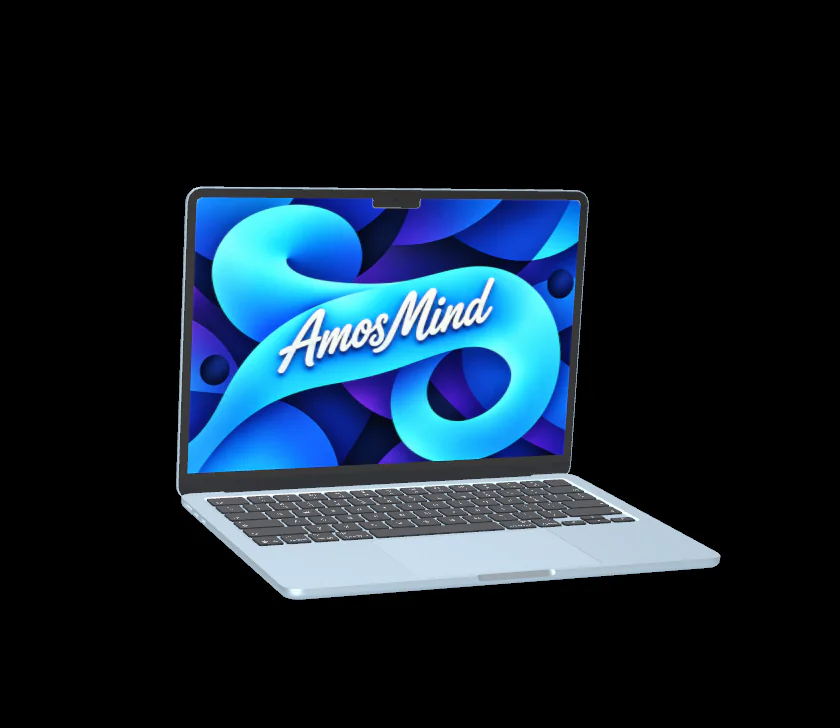 MacBook Air 13-inch M4 mockup with screen artwork