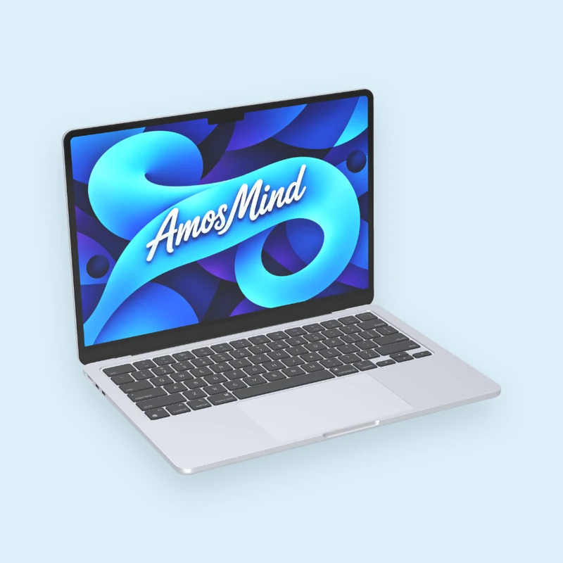 MacBook mockup: Flat lid and a notch