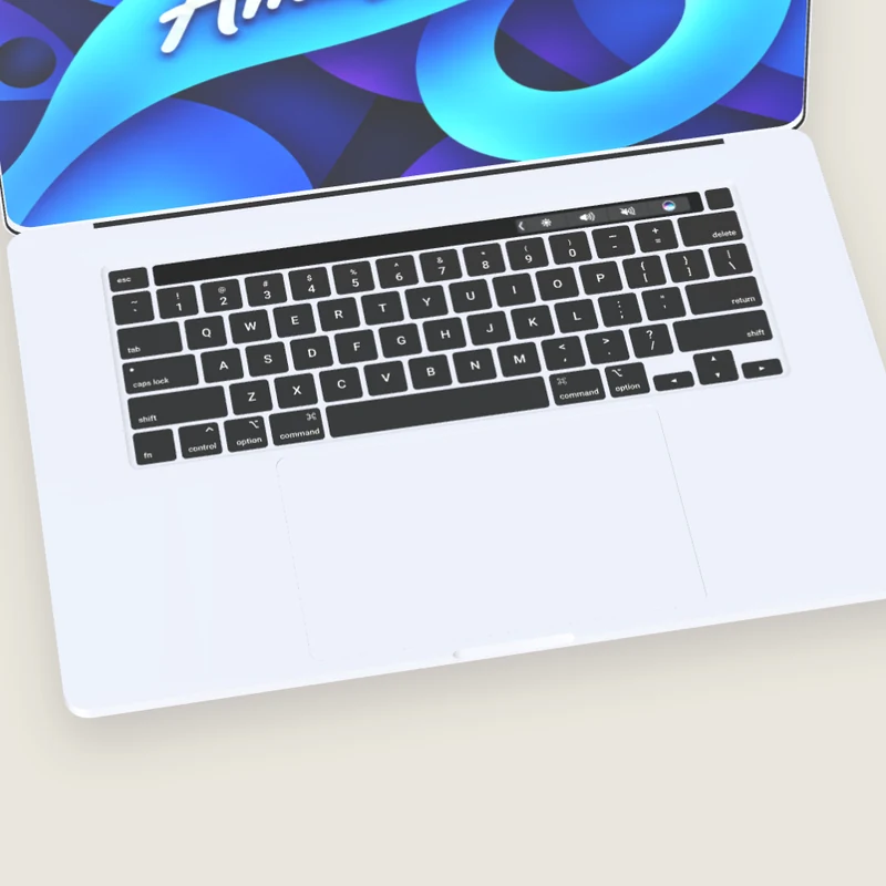 MacBook mockup: Touch Bar