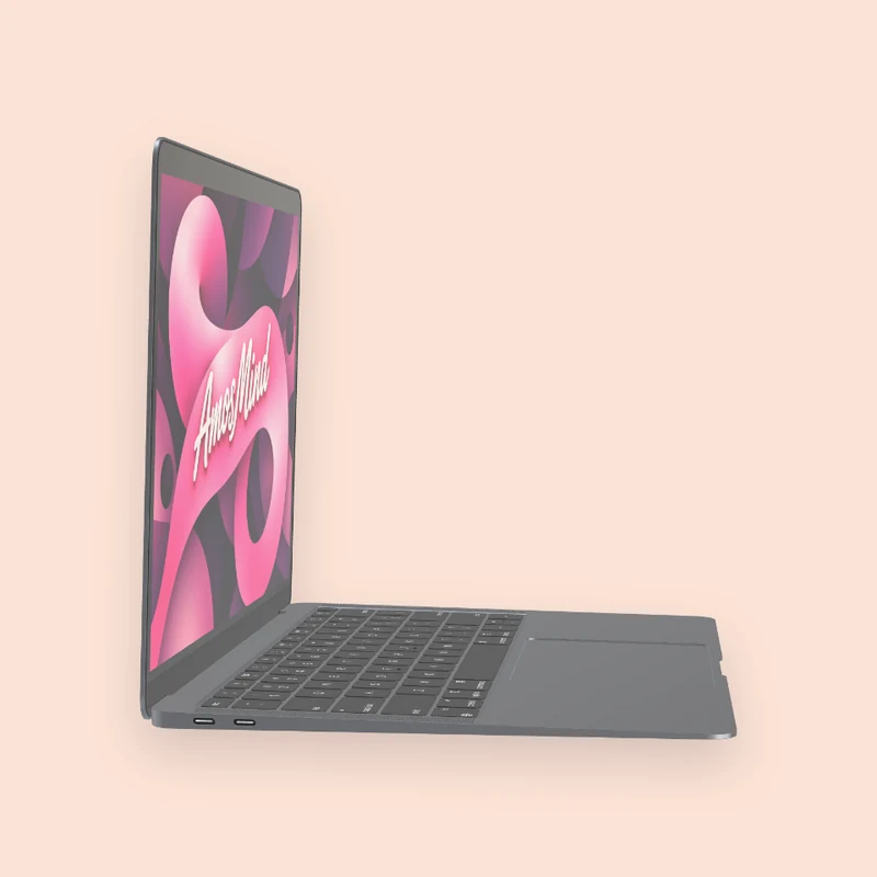 MacBook mockup: Wedge