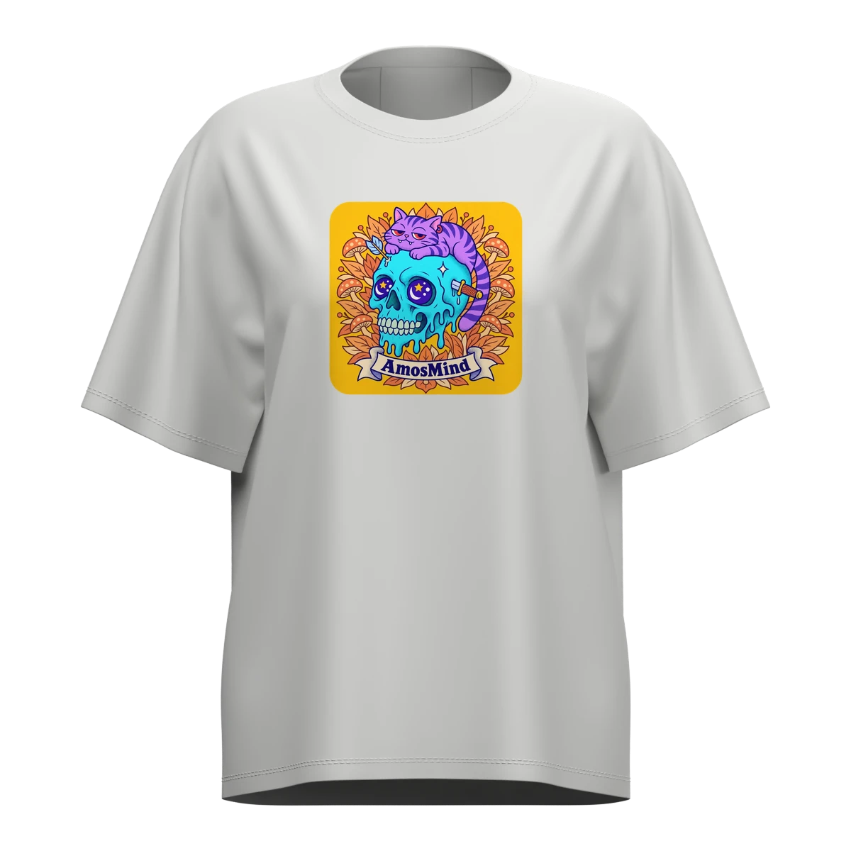 Baggy oversized T-shirt mockup preview with artwork