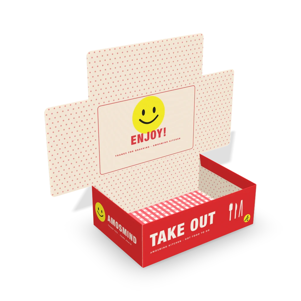 Food box mockups, open in 3D