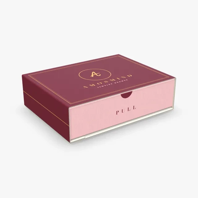 Jewelry drawer box mockup with AmosMind artwork