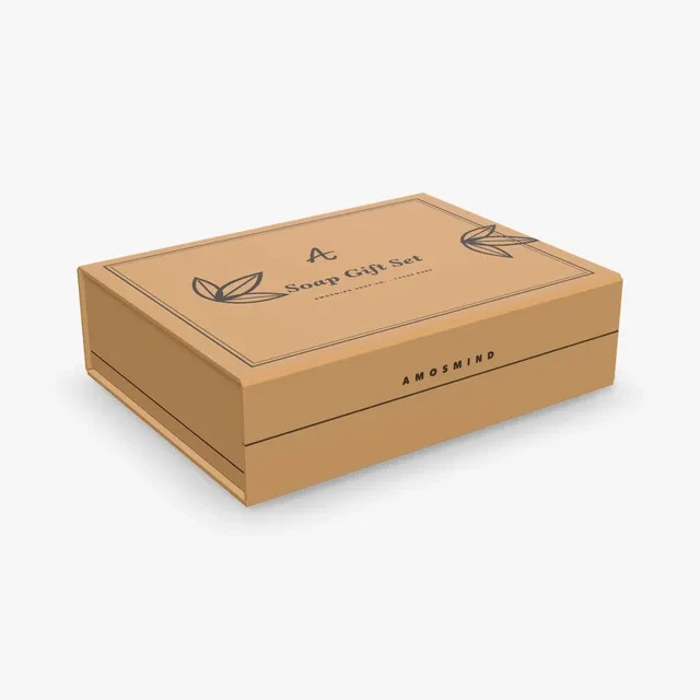 Soap gift box mockup with AmosMind artwork