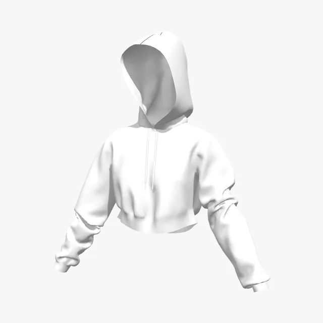 Blank Cropped hoodie mockup