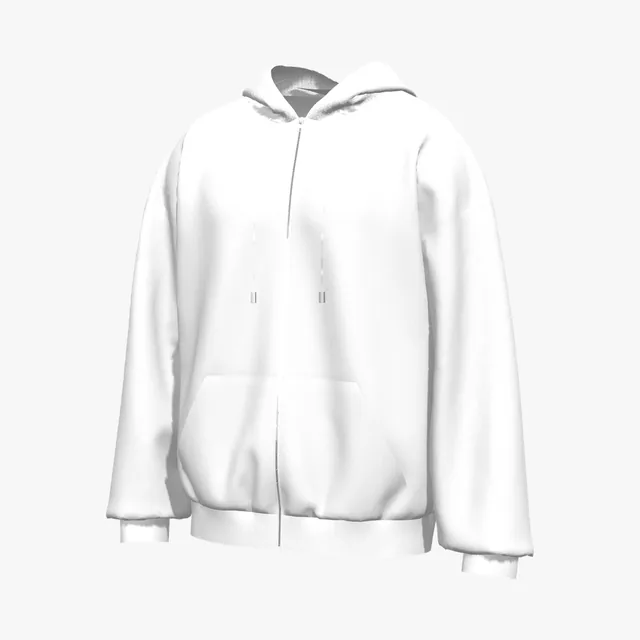 Blank Full-zip hoodie mockup