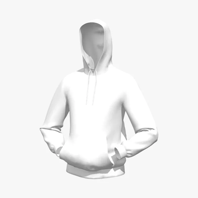 Blank Hands-in-pocket hoodie mockup