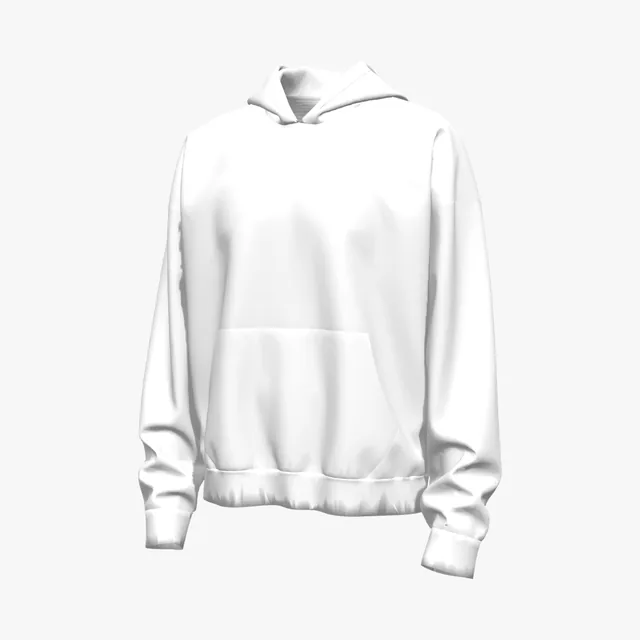 Blank Oversized cotton pullover hoodie mockup