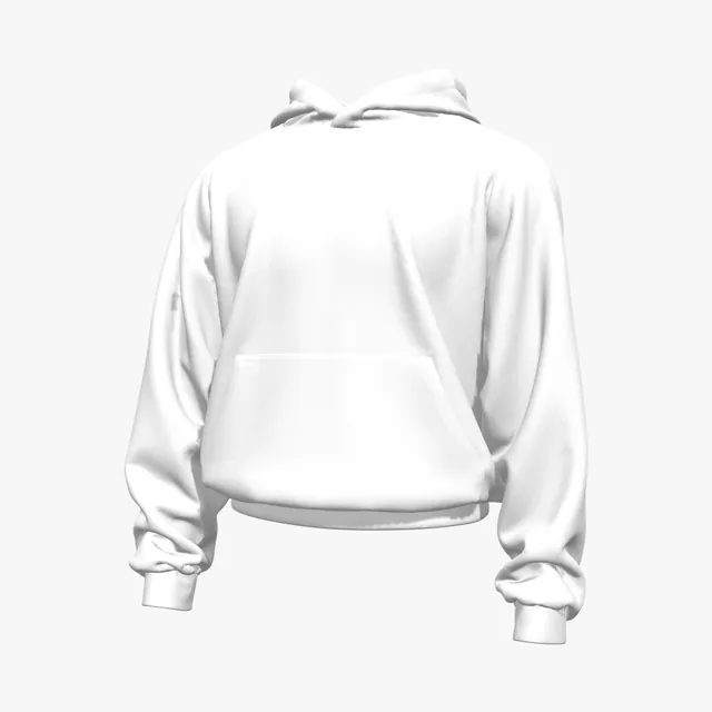 Blank Oversized cropped hoodie mockup