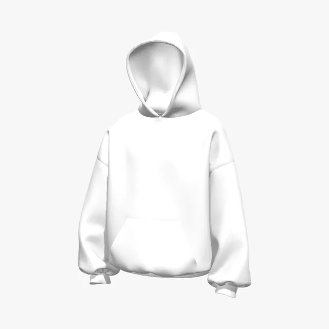 Blank Relaxed pullover hoodie mockup