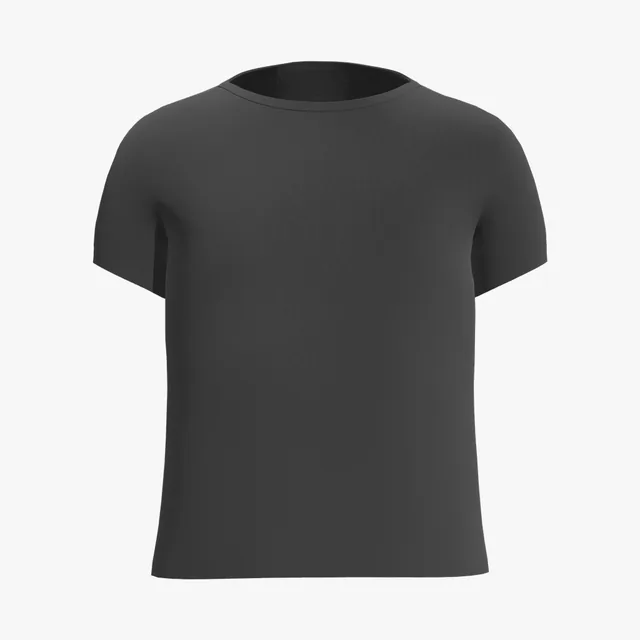 Blank black boxy T-shirt mockup