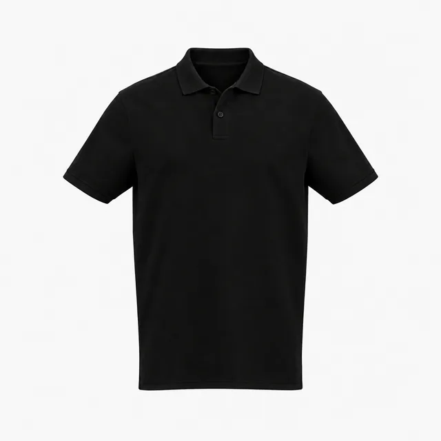 Blank black classic polo shirt mockup