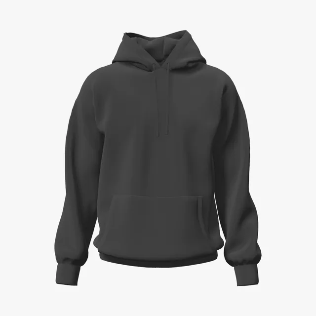 Blank black classic pullover hoodie mockup