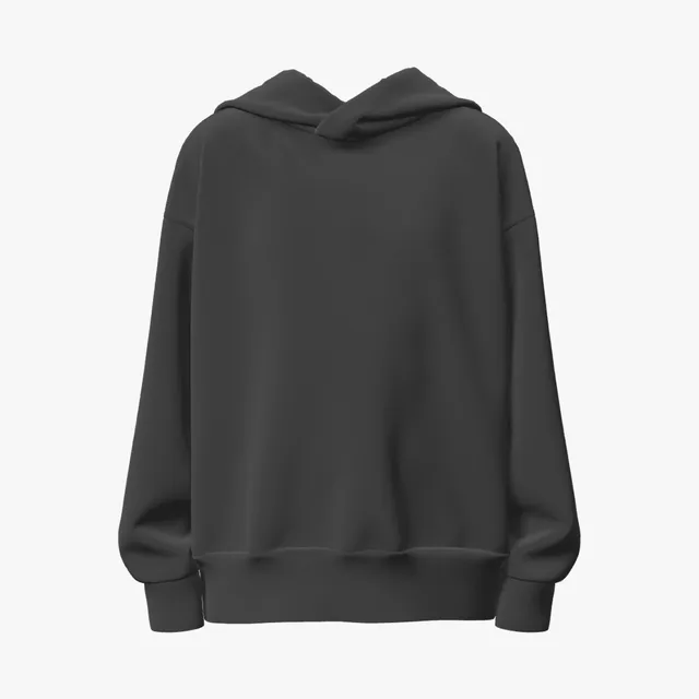 Blank black cross-neck hoodie mockup