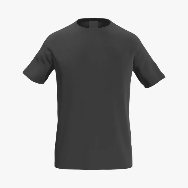 Blank black fitted T-shirt mockup