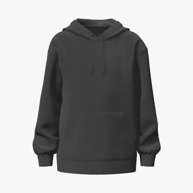 Blank black kids' pullover hoodie mockup