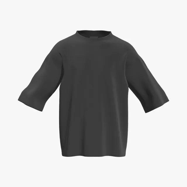 Blank black oversized relaxed T-shirt mockup