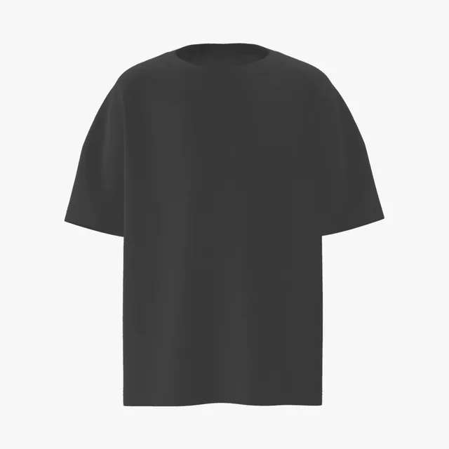 Blank black oversized short-sleeve T-shirt mockup
