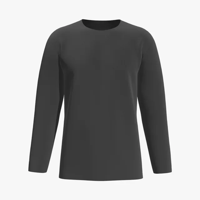 Blank black raglan long-sleeve T-shirt mockup