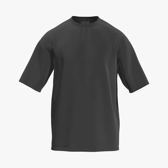 Blank black regular-fit T-shirt mockup
