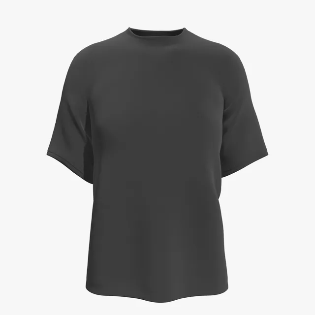 Blank black relaxed drop-shoulder T-shirt mockup
