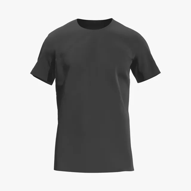 Blank black shoulder-panel T-shirt mockup