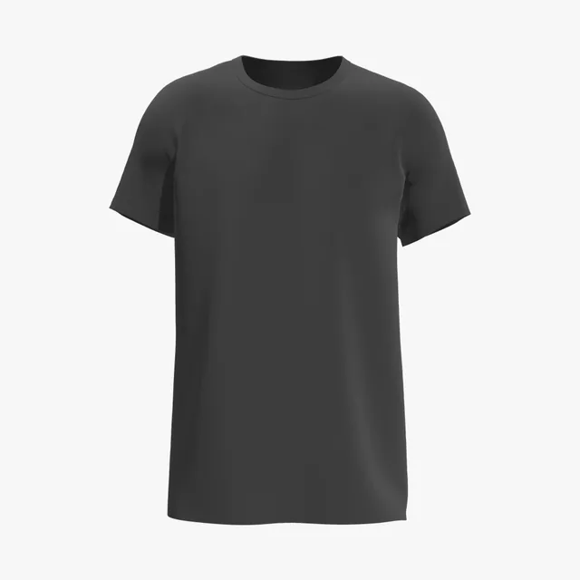 Blank black standard crew-neck T-shirt mockup