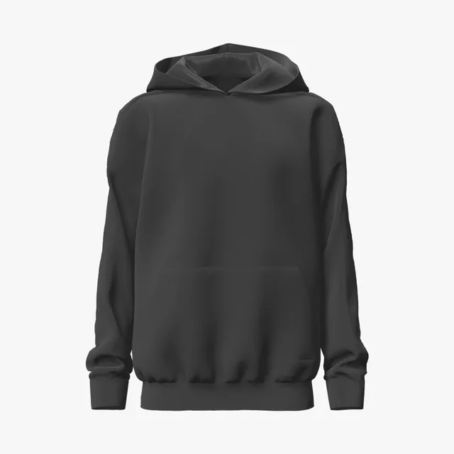 Blank black striped-sleeve hoodie mockup