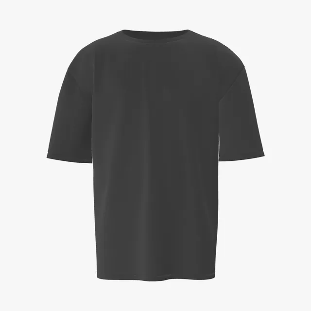 Blank black oversized T-shirt mockup
